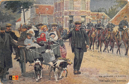 CPA EN GUERRE L'EXODE (ATTELAGE A CHIEN - Weltkrieg 1914-18