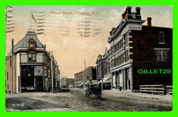 WINDSOR, NOVA SCOTIA - WATER STREET - ANIMATED WITH CARRIAGE - TRAVEL IN 1907 -  PUB. BY H.E. WILSON - - Windsor