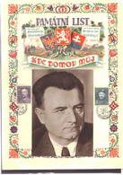 Tsjechoslowakije / Czechoslovakia FDC Card With Postcard Klement Gottwald (1948) - Variétés Et Curiosités