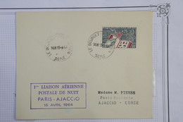 AY1 FRANCE  BELLE LETTRE 1964 1ER VOL PARIS AJACCIO CORSE  +.++ AFFRANCH.  PLAISANT - 1960-.... Briefe & Dokumente