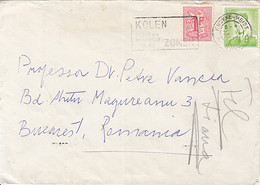 W2935- LION COAT OF ARMS, KING BAUDOUIN STAMPS ON COVER, 1973, BELGIUM - Cartas