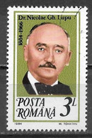 Romania 1984. Scott #3239 (U) Famous Man, Dr. Nicolae G. Lupu (1884-1966) - Gebruikt