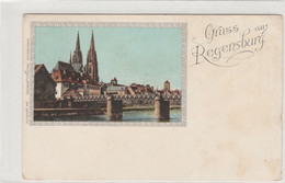 ALLEMAGNE  -REGENSBURG   BAVIERE  CPA  COLORISEE  GRUSS AUS - Regensburg