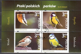 Poland 2022 Birds Of Polish Parks - Mi.5364-67 - Used - Used Stamps