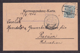 AUSTRIA - Stationery Illustrierte Zeitung Franked With Stamp With Perfin Ph And Sent From Wien To Dubrovnik 1906 / 2 Sca - Altri & Non Classificati