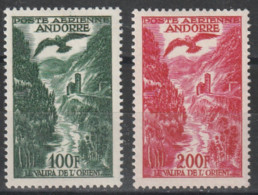 Année 1955 - 1957 - P.A. N° 2 Et 3 - Paysage : Le Valira De L'Orient - 2 Valeurs - Airmail