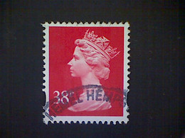 Great Britain, Scott #MH227, Used(o), 1993, Machin: Queen Elizabeth II, 38p, Red - Machins