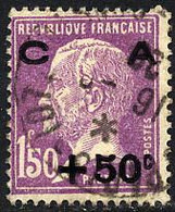 France Pasteur Surcharge CA - 1928 (Caisse Amortissement) - Oblitérés