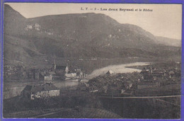 Carte Postale 01. Seyssel  Les Deux Seyssel Et Le Rhône  Très Beau Plan - Seyssel