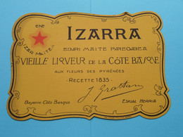 IZARRA Vieille Liqueur De La Côte Basque BUVARD Format +/- 21 X 15 Cm. ( Zie / Voir SCAN ) ! - Drank & Bier