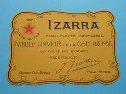 IZARRA Vieille Liqueur De La Côte Basque BUVARD Format +/- 21 X 15 Cm. ( Zie / Voir SCAN ) ! - Liquore & Birra