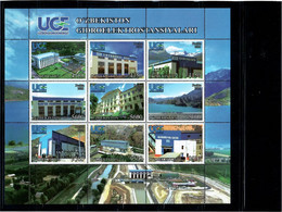 Uzbekistan 2021 . Hydro Power Centrales Of Uzbekistan(Architecture,Mountains,Dams) .  Sheetlet Of 9 - Oezbekistan