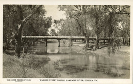 Australia, VIC, ECHUCA, Warren Street Bridge, Campaspe River, Rose Series RPPC - Other & Unclassified