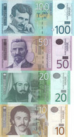 SERBIA 10, 20, 50 And 100 Dinara UNC (2006 - 2011) - Servië