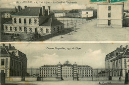 Angers * 135ème Régiment De Ligne , Le Cercle Et L'infirmerie , Caserne Desjardins * CPA Stéréo - Angers