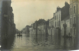 Angers * Carte Photo * Inondations De Janvier 1910 , Crue * Hôtel Du Nord * Commerce Automobiles & Canots - Angers