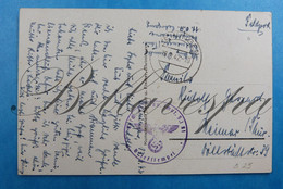 Feldpost Briefstempel  Swastika 18-09-1942 Meiningen Rudolf Gascard - War 1939-45