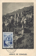 Delcampe - CARTE MAXIMUM N° 805 - ABBAYE De CONQUES - 1940-1949