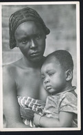 Carte Photo Afrique - Congo Belge (?) - Jeune Femme Avec Un Bébé - Voir Scans - Afrika