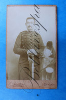 Photografie E. Duvriere Evreux.  C.D.V. - Soldat Militaire Uniform - Old (before 1900)