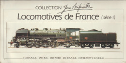 LOCOMOTIVES De FRANCE : 5 Cartes Détachables 10 X 26,5 Cm - Présentation Luxe Collection Yves ANFREVILLE - Trains