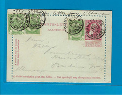 België Kaartbrief Vanuit Bruxelles Naar Berlin (Duitsland) 4/08/1906 UNG - 1905 Thick Beard