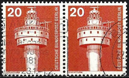Germany (Berlin) 1976 - Mi 496 - YT 460 ( Alte Weser Lighthouse ) Horizontal Pair - Gebraucht