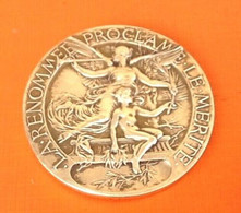 Médaille (1972) Bronze  La Renommée Proclame Le Mérite Henri Naudé Syndicat Professionnel Des Entrepreneurs Des Travaux - Professionnels / De Société