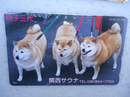 JAPAN   NTT AND  OTHERS CARDS  ANIMALS  DOG  DOGS - Hunde