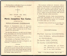 Bidprentje Kampenhout - Van Caster Maria Josephina (1873-1952) - Images Religieuses