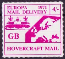 Europa 1971 Europe - Grande Bretagne Y&T N°(5) - Michel N°(?) *** - 4/- Hovercraft Et Carte De L'Europe - Europäischer Gedanke
