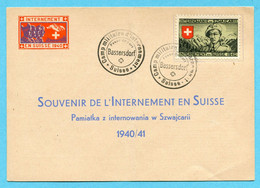 Souvenir De L'Internement En Suisse - Bassersdorf Mit Los Auf Rückseite - Cartas