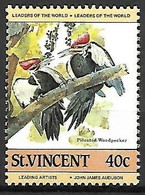 St Vincent : MNH ** :  Pileated Woodpecker -  Dryocopus Pileatus - Pics & Grimpeurs