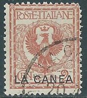 1905 LEVANTE LA CANEA USATO AQUILA 2 CENT - RF16-6 - La Canea