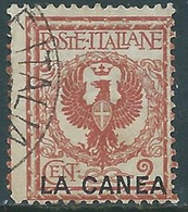 1905 LEVANTE LA CANEA USATO AQUILA 2 CENT - RF16-8 - La Canea