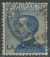 1907-12 LEVANTE LA CANEA USATO EFFIGIE 25 CENT - RF16-8 - La Canea