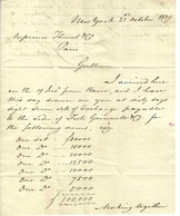 1829 LETTRE Sign. J.Winslow Banque Bank à New York Pour Thuret Banque Paris Cite Fisch Grinenel Cy  ARMARTEURS V.SCANS + - United States