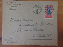 Dahomey - Enveloppe Circulée Le 11 Novembre 1929 Entre Cotonou Et Paris - Covers & Documents