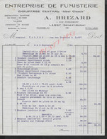 FACTURE DE 1944 SUR TIMBRE FISCAUX A. BRIZARD ENTREPRISE DE FUMISTERIE ECT À LAGNY : - Sellos