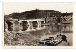 45598-ZE-77-MONTEREAU-LE PONT D'YONNE ET SURVILLE------------barque-animée Pêcheur à La Ligne - Montereau