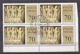 Z1879 - VATICANO SASSONE N°627 - VATICAN Yv N°646 Quartina Bloc - Oblitérés