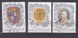 Z1882 - VATICANO SASSONE N°635/37 - VATICAN Yv N°653/55 - Usados