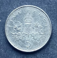 Grande Bretagne - 5  Pence 1991 Elisabeth II - 5 Pence & 5 New Pence