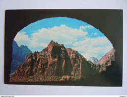 Utah Zion National Park Tunne View From Lower End Of The Zion Mt Carmel Tunnel - Zion