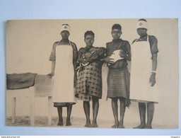 Cpa Congo Belge Croix-Rouge Les 2 Premiers-nés De La Maternité à Pawa De 2 Eerstgeborenen In Het Moederhuis - Croix-Rouge