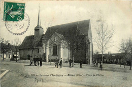 Oizon * La Place De L'église Du Village * Villageois - Autres & Non Classés