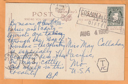 Ireland Old Postcard Mailed Postage Due - Covers & Documents