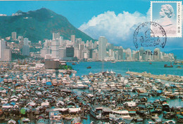 Hong Kong, Maximum Cards, (48), Elizabeth II, 1989, Circulado - Tarjetas – Máxima