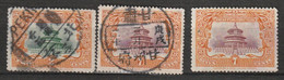 CHINE - N°80+82 Obl (1909) Temple Du Ciel à Pékin - Used Stamps