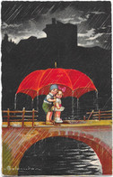 COLOMBO - Couple Enfants Sur Pont, Grand Parapluie Rouge - Colombo, E.